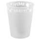 White, Fehér pohár, műanyag 250ml