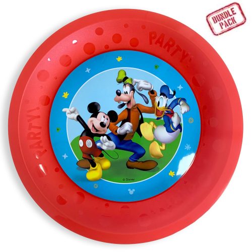 Disney Mickey Rock the House micro prémium műanyag tányér 4 db-os szett 21cm