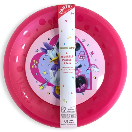 Disney Minnie Junior micro prémium műanyag tányér 4 db-os szett 21cm