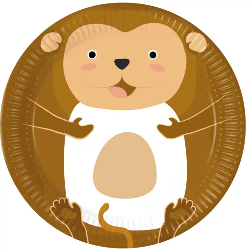 Állatos Zoo papírtányér 8 db-os 23cm FSC