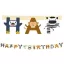 Állatos Zoo Happy Birthday felirat FSC 2m