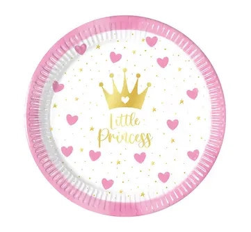 Hercegnők Little Princess papírtányér 8 db-os 20cm FSC