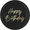 Happy Birthday Elegant papírtányér 8 db-os 23cm FSC