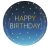 Happy Birthday Golden Blue papírtányér 8 db-os 23cm FSC