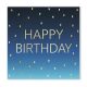 Happy Birthday Golden Blue szalvéta 20 db-os 33x33cm FSC