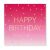 Happy Birthday Golden Pink szalvéta 20 db-os 33x33cm FSC