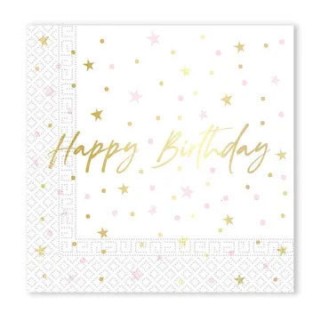 Happy Birthday Candles szalvéta 20 db-os 33x33cm FSC