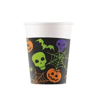 Halloween Happy papír pohár 8 db-os 200 ml FSC