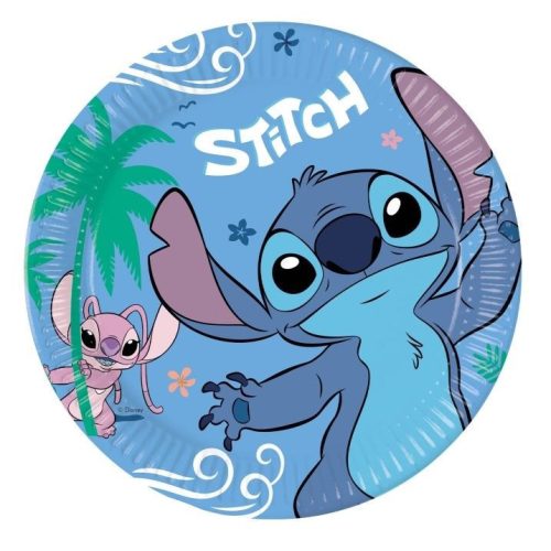 Disney Lilo és Stitch, A csillagkutya Angel papírtányér 8 db-os 23cm FSC