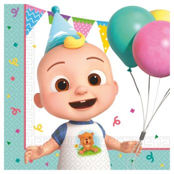 CoComelon Birthday szalvéta 20 db-os 33x33 cm FSC