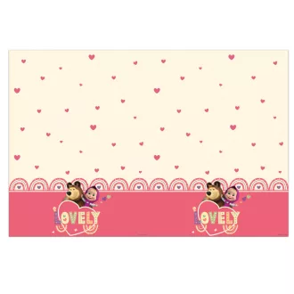 Mása és a medve Sweet Heart műanyag asztalterítő 120x180cm
