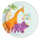 Dinoszaurusz Party papírtányér 8 db-os 20cm FSC