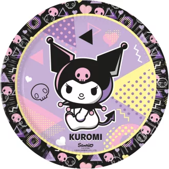 Hello Kitty Kuromi Pop Art papírtányér 8 db-os 23cm FSC
