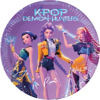K-pop Démonvadászok Honmoon papírtányér 8 db-os 23cm FSC