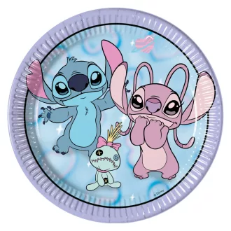 Disney Lilo és Stitch, A csillagkutya Angel Cute papírtányér 8 db-os 23cm FSC