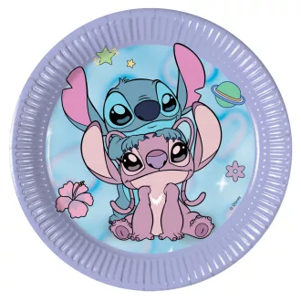 Disney Lilo és Stitch, A csillagkutya Angel Cute papírtányér 8 db-os 20cm FSC