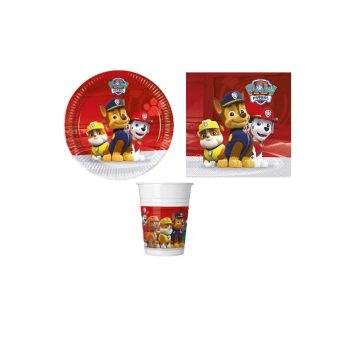   Mancs Őrjárat Ready For Action party szett 36 db-os 20 cm-es tányérral