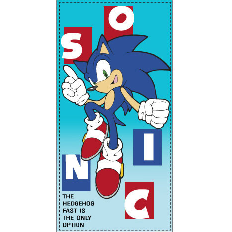 Sonic a sündisznó Fast fürdőlepedő, strand törölköző (70x140cm)