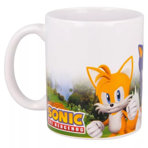 Sonic, a sündisznó Power Trio porcelán bögre 325 ml Díszdobozban