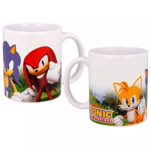 Sonic, a sündisznó Power Trio porcelán bögre 325 ml Díszdobozban