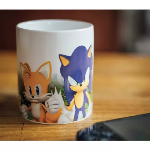 Sonic, a sündisznó Power Trio porcelán bögre 325 ml Díszdobozban