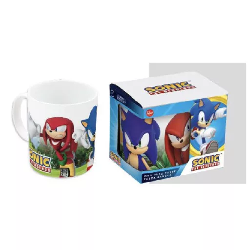 Sonic, a sündisznó Power Trio porcelán bögre 325 ml Díszdobozban