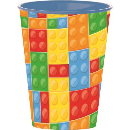 Bricks, Lego mintázatú pohár, műanyag