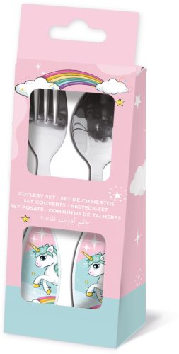 Unikornis Range fém evőeszköz készlet - 2 darabos
