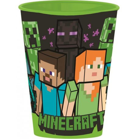 Minecraft pohár, műanyag