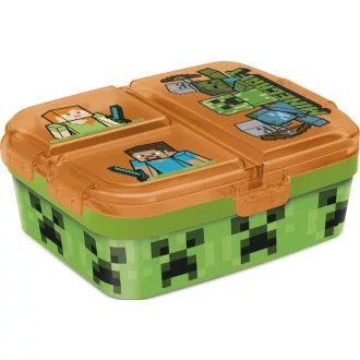   Minecraft Battle több rekeszes uzsonnás doboz, szendvicsdoboz XL