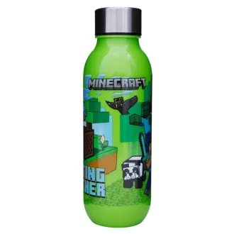 Minecraft Crafting műanyag kulacs csavaros kupakkal 640ml