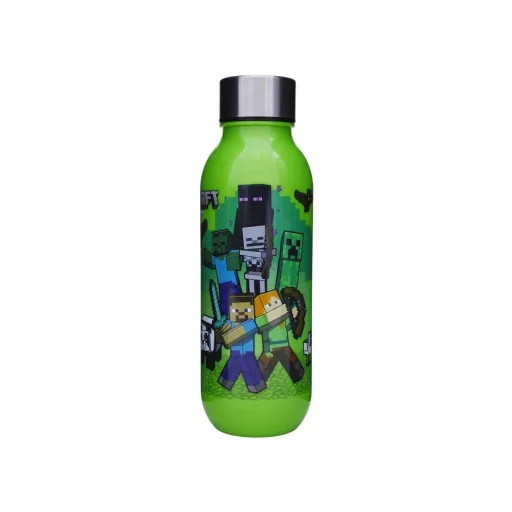 Minecraft Crafting műanyag kulacs csavaros kupakkal 640ml