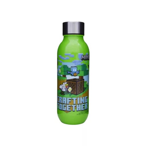 Minecraft Crafting műanyag kulacs csavaros kupakkal 640ml