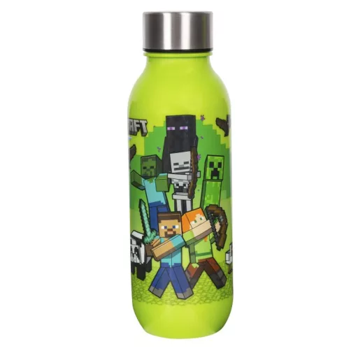 Minecraft Crafting műanyag kulacs csavaros kupakkal 640ml