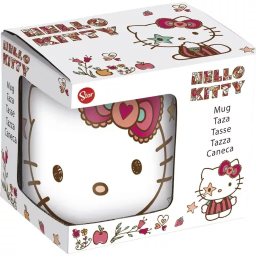 Hello Kitty Stars porcelán bögre 325 ml Díszdobozban