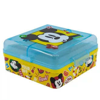   Disney Mickey Fun-Tastic több rekeszes uzsonnás doboz, szendvicsdoboz