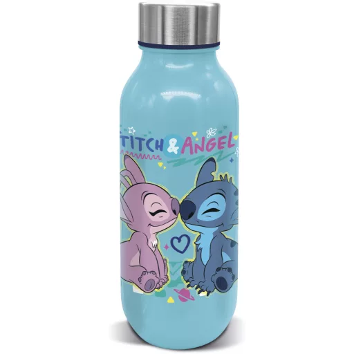 Disney Lilo és Stitch, A csillagkutya Love műanyag kulacs csavaros kupakkal 640ml