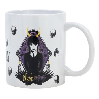 Wednesday Nevermore porcelán bögre 325 ml Díszdobozban