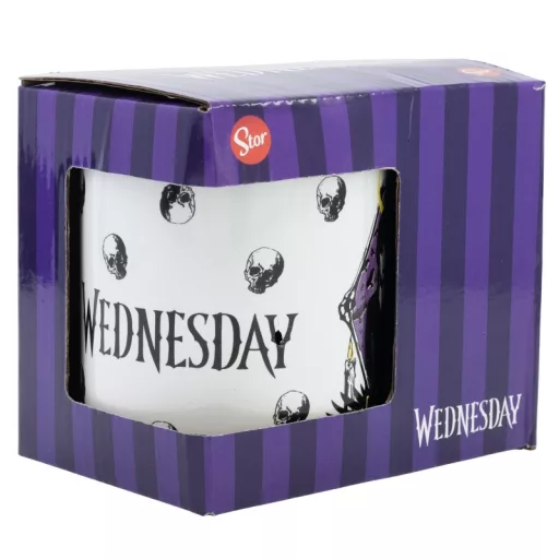 Wednesday Nevermore porcelán bögre 325 ml Díszdobozban