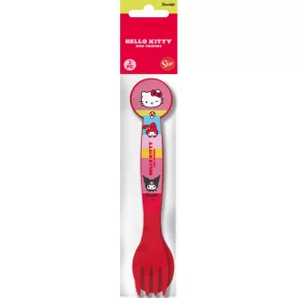   Hello Kitty and Friends műanyag evőeszköz készlet - 2 darabos