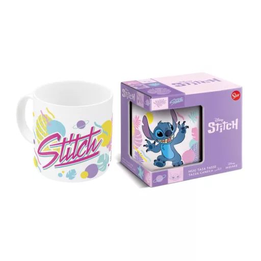 Disney Lilo és Stitch, A csillagkutya Hawaian porcelán bögre 325 ml Díszdobozban