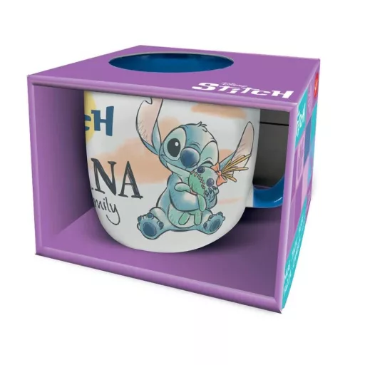 Disney Lilo és Stitch, A csillagkutya Ohana Elite porcelán bögre 380 ml Díszdobozban