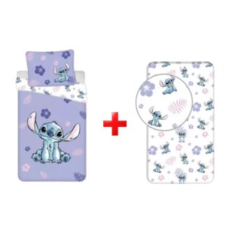   Disney Lilo és Stitch, A csillagkutya ágyneműhuzat és gumis lepedő szett