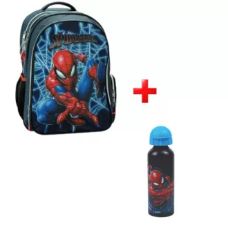 Pókember iskolatáska, táska és alumínium kulacs